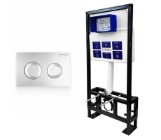 Инсталляция BETTOSERB Sava Free Standing+клавиша смыва COOL хром матовый (SFS40006468) 