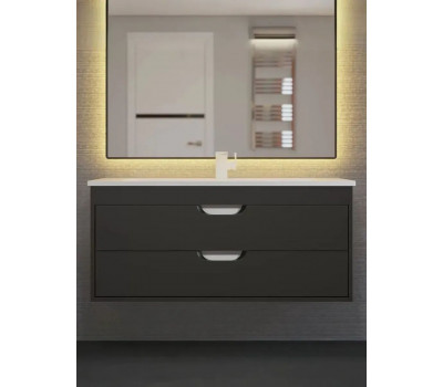 Тумба с раковиной для ванной подвесная Uperwood Modul 97х45х57 см, черная матовая 393020553 Тумба с раковиной для ванной подвесная Uperwood Modul 97х45х57 см, черная матовая 393020553