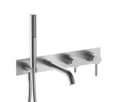 Смеситель для ванны Fantini Nostromo 50 93 E821B Нержавейка Смеситель для ванны Fantini Nostromo 50 93 E821B Нержавейка