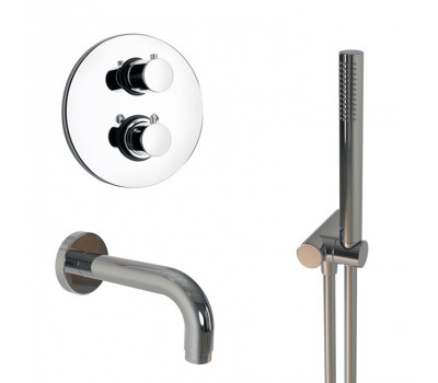 Комплект на 2 потребителя с термостатом Cox PAINI, для ванны с ручным душем, хром 78CRSET26911THBATH 