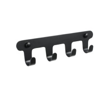 Планка 4 крючка Fixsen PRACTICA, черный FX-805B-4 