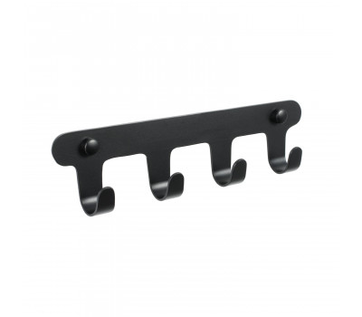 Планка 4 крючка Fixsen PRACTICA, черный FX-805B-4 