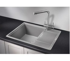 Кухонная мойка GRANULA 6503, АЛЮМИНИУМ, кварц 