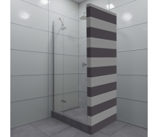 Дверь душевая Бруно 99*190, хром, прозрачный Triton Щ0000053750 