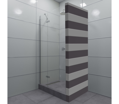 Дверь душевая Бруно 99*190, хром, прозрачный Triton Щ0000053750 