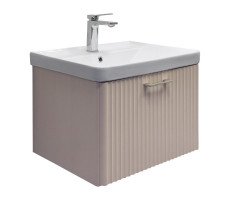 Тумба-умывальник Comforty Ангара-60П дуб латте с раковиной 4460 Тумба-умывальник Comforty Ангара-60П дуб латте с раковиной 4460