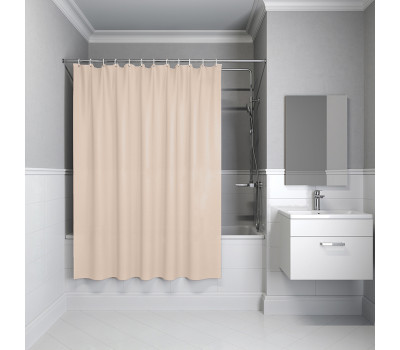 Штора IDDIS для ванной 200x180 см бежевый PE P01PE18i11 Штора IDDIS для ванной 200x180 см бежевый PE P01PE18i11