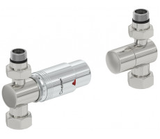 Терморегулятор Сунержа автоматический G 1/2" НР х G 3/4" НГ набор прямой цвет-сталь без покрытия/хром 00-1420-0001 