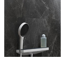 Вывод воды с держателем ручного душа Hansgrohe Rainfinity 26843700 белый матовый 