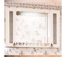 Зеркало с двумя шкафчиками и балюстрадой Бриклаер КАНТРИ 105SSB, бежевый дуб прованс Зеркало с двумя шкафчиками и балюстрадой Бриклаер КАНТРИ 105SSB, бежевый дуб прованс