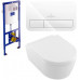 Унитаз с инсталляцией Villeroy & Boch Avento 5656 HR 01 (инсталляция 9224 61 00 + клавиша 9224 90 68) 