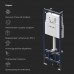 Инсталляция для подвесного унитаза с клавишей ProC L AM.PM MasterFit I012710.0151 Синий; белый; хром 