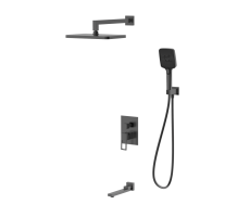 Душевая система для ванны и душа DQ Dortmund встраиваемая с изливом графит DA1715606 