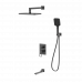 Душевая система для ванны и душа DQ Dortmund встраиваемая с изливом графит DA1715606 
