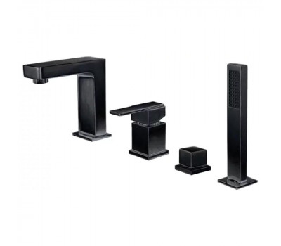 Смеситель на борт ванны Groсenberg GB6008-1BL, черный Смеситель на борт ванны Groсenberg GB6008-1BL, черный