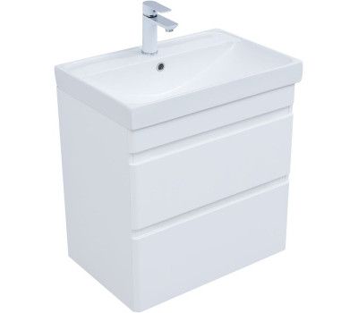 Тумба под раковину Aquanet Слим 60 белый сатин 00346047 Тумба под раковину Aquanet Слим 60 белый сатин 00346047