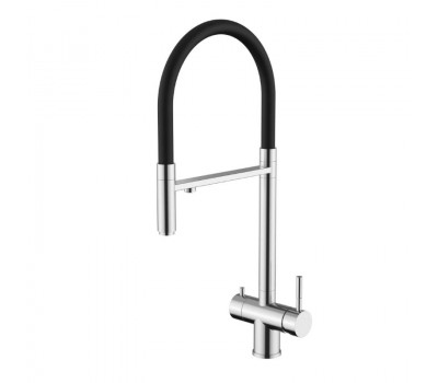 Смеситель для кухни с подключением фильтра Knotlor SS-16, сатин