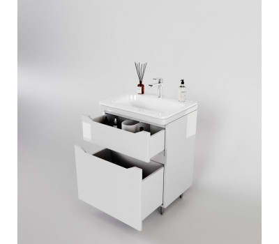 Тумба напольная Style Line Марелла 60 (2 ящ.) Люкс антискрейтч белый матовый, PLUS СС-00002395 Тумба напольная Style Line Марелла 60 (2 ящ.) Люкс антискрейтч белый матовый, PLUS СС-00002395