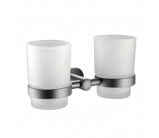 Стакан для ванной комнаты двойной Shevanik SG5122T, оружейная сталь