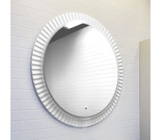 Зеркало Comforty Мадрид-70 LED-подсветка, бесконтактный сенсор, белый матовый, антизапотевание 