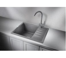 Кухонная мойка GRANULA 5803, ГРАФИТ, СтандАРТ кварц 