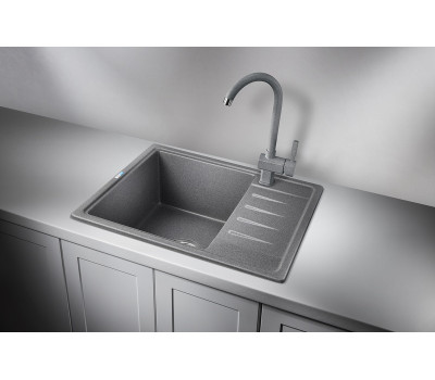 Кухонная мойка GRANULA 5803, ГРАФИТ, СтандАРТ кварц 