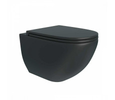 Унитаз подвесной Maretti Elena безободковый с микролифтом, EA10PBM61-560, черный 