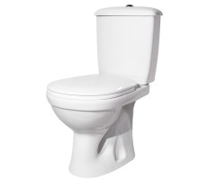 Унитаз-компакт Оскольская керамика Суперкомпакт Стандарт вертикальный выпуск, с сиденьем, белый 47301110322 