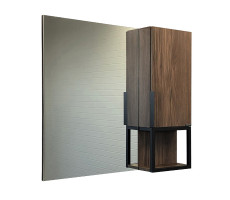 Зеркало-шкаф Comforty Равенна Лофт-90 дуб темно-коричневый 00-00006656 