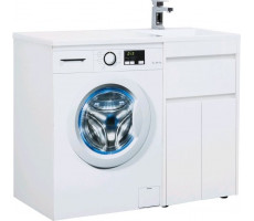 Тумба с раковиной Aquanet Токио 110 R белый (напольная, 1 ящик, 2 дверцы) 