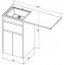 Тумба с раковиной Aquanet Токио 110 R белый (напольная, 1 ящик, 2 дверцы) 