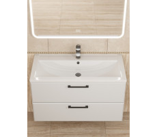 Тумба с раковиной для ванной 90 см, Uperwood Foster NEW, белая KFosterNEW90w 