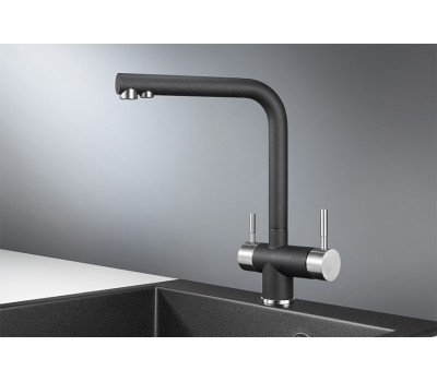 Смеситель для кухни GRANULA 2305, ЧЕРНЫЙ 