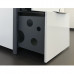 Набор мебели под стиральную машину Comforty Лозанна-120 белый глянец с графитовой столешницей с раковиной Art Inside (00-00014813CF)