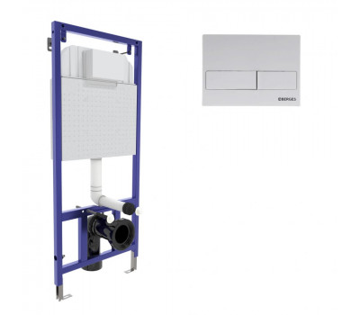 Инсталляция BERGES для скрытого монтажа NOVUM L4 с кнопкой Soft Touch белая 040214 