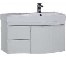 Тумба с раковиной Aquanet Сопрано 95 R белый (2 дверцы 2 ящика) 