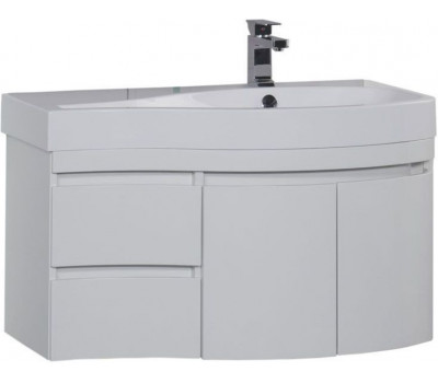 Тумба с раковиной Aquanet Сопрано 95 R белый (2 дверцы 2 ящика) 