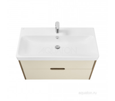 Тумба под раковину Aquaton Оливия 90 бежевый, дуб велл 1A254401OLVG0 