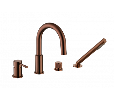 Смеситель врезной на борт ванны UNO BRUSHED BRONZE Boheme 460-BRB брашированная бронза 