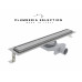 Душевой трап PLUMBERIA SELECTION PST IN-TILE PST90MT, брашированная нержавеющая сталь 