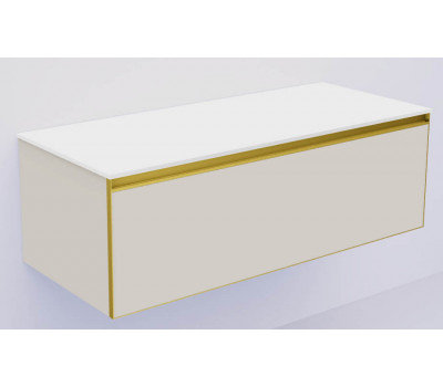 Тумба Armadi Art CASHMERE QUATRO 1 120см профиль MATT GOLD + внутриняя подсветка 790-M1-120-CM-MG-LED 