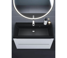 Раковина для ванной 100 см, Uperwood Classic Quartz, кварцевая, черная матовая, уголь 293020634 Раковина для ванной 100 см, Uperwood Classic Quartz, кварцевая, черная матовая, уголь 293020634