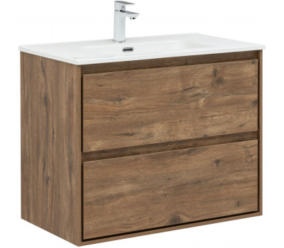 Тумба с раковиной Aquanet Милан (Flash) 80 цв. дуб рустикальный 00340330 Тумба с раковиной Aquanet Милан (Flash) 80 цв. дуб рустикальный 00340330