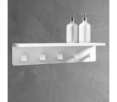 Вешалка с полкой ABBER Stein AS1651 белая матовая 