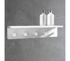 Вешалка с полкой ABBER Stein AS1651 белая матовая 