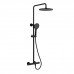 Душевая стойка Vincea Esse VSFS-1E0TMB термостатическая, черный 