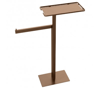 Стойка напольная с полкой и полотенцедержателем BRUSHED BRONZE Boheme 10952-BRB брашированная бронза 