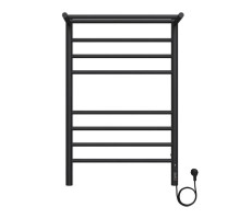 Полотенцесушитель электрический с полкой Terminus Аврора П8 50х80 КС, черный муар Полотенцесушитель электрический с полкой Terminus Аврора П8 50х80 КС, черный муар