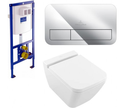 Унитаз с инсталляцией Villeroy & Boch Finion 4664 R0 R1 (9224 61 00 + 9224 90 61 + 9M88 S1 R1) 