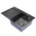 Кухонная мойка 78х50  прав. вып 3 1/2  MIXLINE PRO 20см с сифоном черный графит 552923 черный 